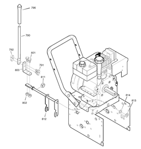 Shift Group (1740953) Diagram and Parts List for 1695749-18-2864-30 2009 Briggs and Stratton Snow Blower